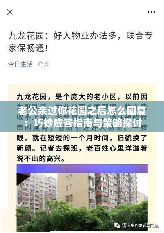 老公亲过你花园之后怎么回复：巧妙应答指南与策略探讨