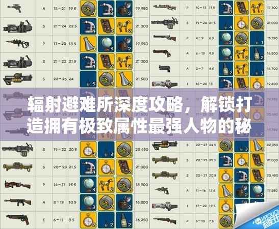 辐射避难所深度攻略，解锁打造拥有极致属性最强人物的秘籍