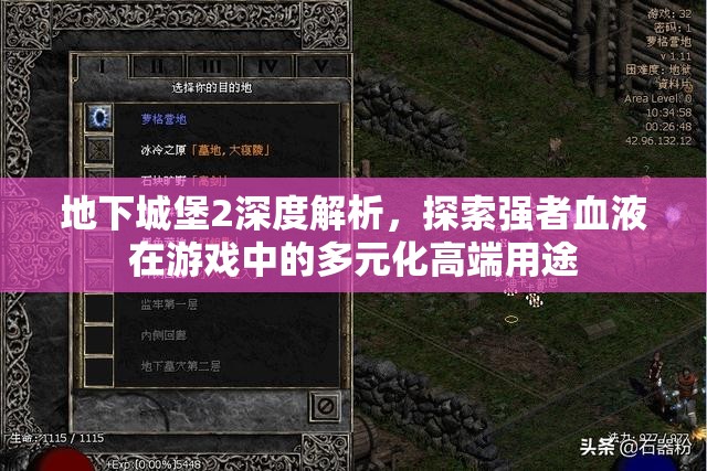 地下城堡2深度解析，探索强者血液在游戏中的多元化高端用途