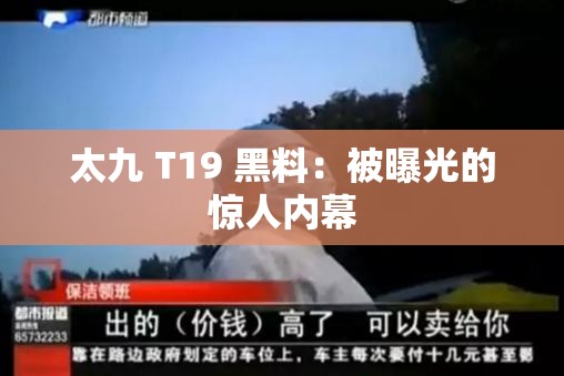 太九 T19 黑料：被曝光的惊人内幕