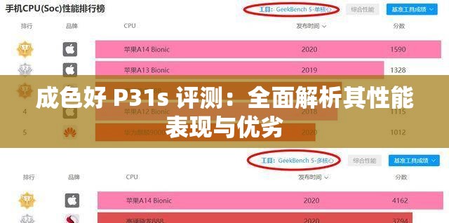 成色好 P31s 评测：全面解析其性能表现与优劣