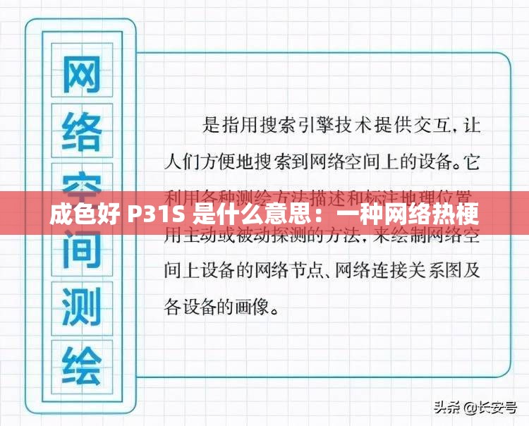 成色好 P31S 是什么意思：一种网络热梗