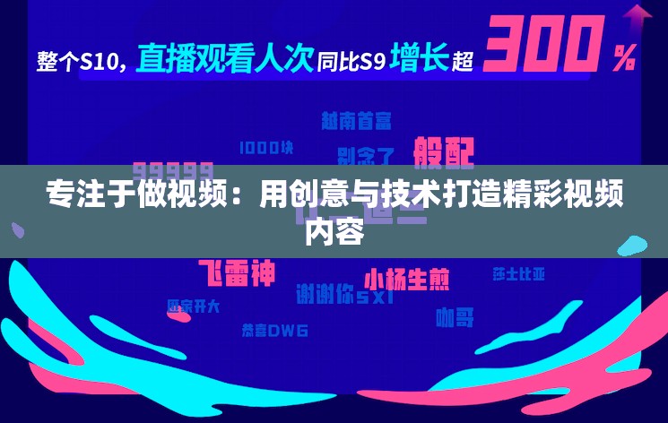 专注于做视频：用创意与技术打造精彩视频内容