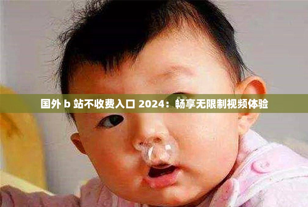 国外 b 站不收费入口 2024：畅享无限制视频体验