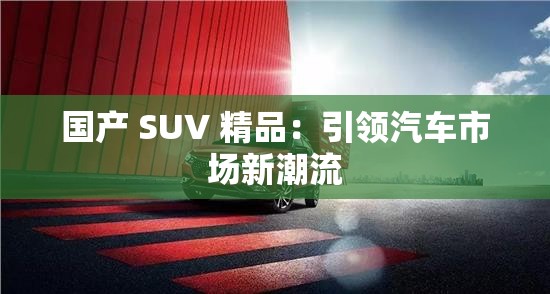 国产 SUV 精品：引领汽车市场新潮流