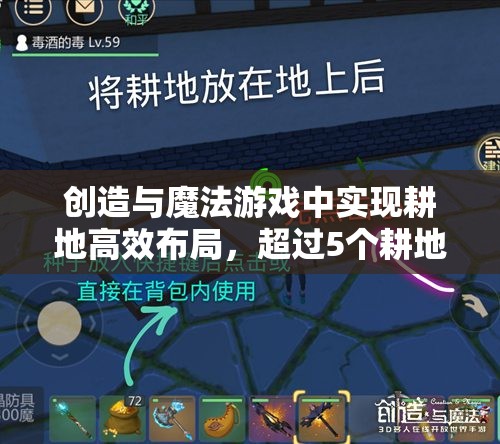 创造与魔法游戏中实现耕地高效布局，超过5个耕地节约空间摆法及其资源管理技巧