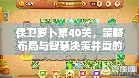 保卫萝卜第40关，策略布局与智慧决策并重的终极挑战