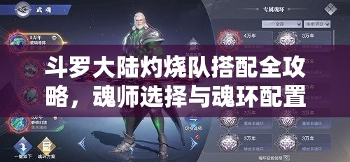 斗罗大陆灼烧队搭配全攻略，魂师选择与魂环配置详解