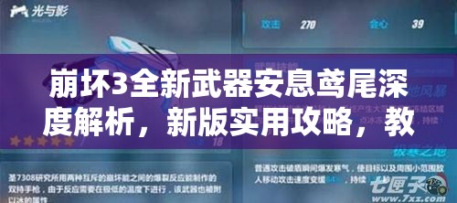 崩坏3全新武器安息鸢尾深度解析，新版实用攻略，教你如何高效管理资源并最大化其价值