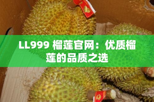 LL999 榴莲官网：优质榴莲的品质之选