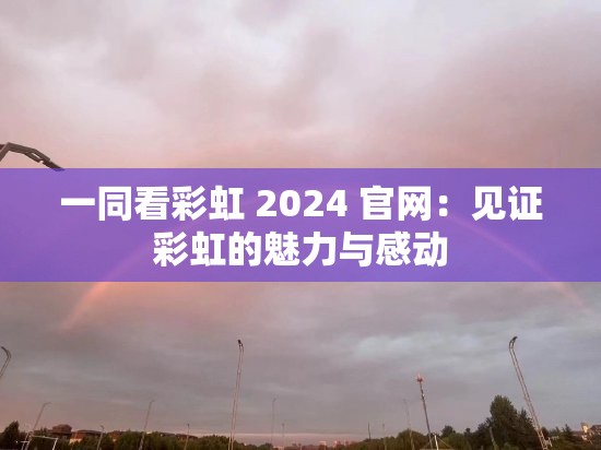 一同看彩虹 2024 官网：见证彩虹的魅力与感动