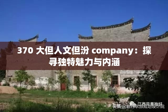 370 大但人文但汾 company：探寻独特魅力与内涵