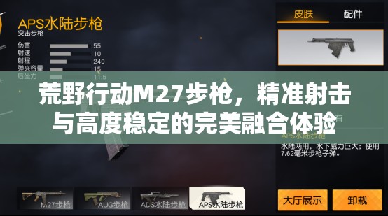 荒野行动M27步枪，精准射击与高度稳定的完美融合体验