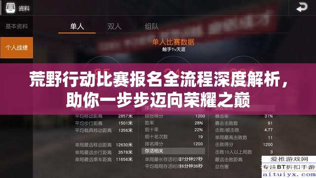 荒野行动比赛报名全流程深度解析，助你一步步迈向荣耀之巅