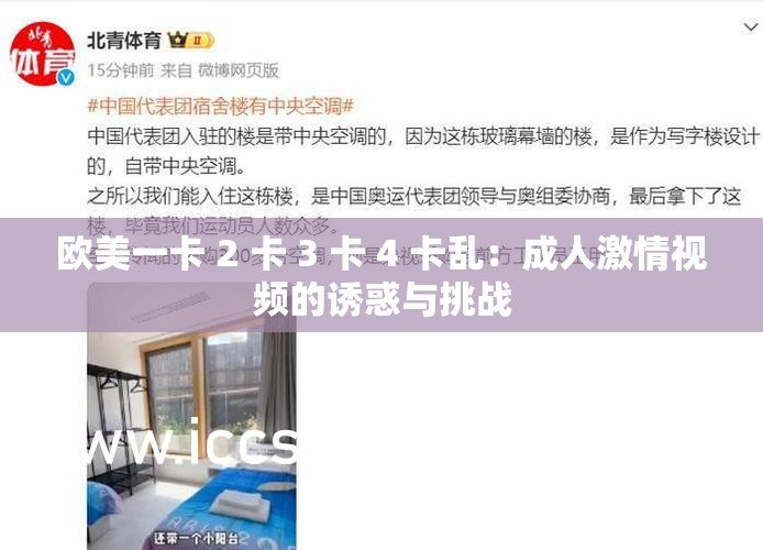 欧美一卡 2 卡 3 卡 4 卡乱：成人激情视频的诱惑与挑战