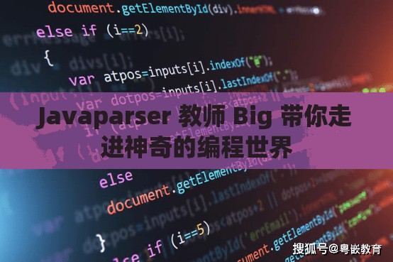 Javaparser 教师 Big 带你走进神奇的编程世界