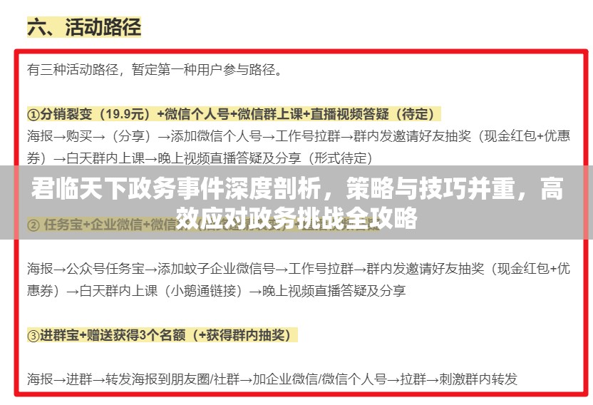 君临天下政务事件深度剖析，策略与技巧并重，高效应对政务挑战全攻略