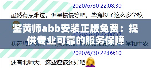 鉴黄师abb安装正版免费：提供专业可靠的服务保障