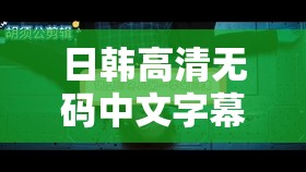 日韩高清无码中文字幕：带来极致视觉体验