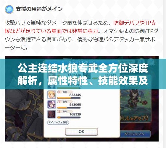 公主连结水狼专武全方位深度解析，属性特性、技能效果及资源管理策略