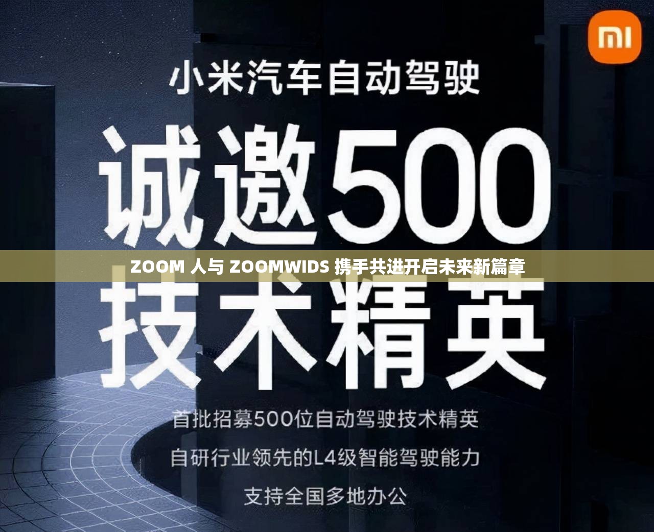 ZOOM 人与 ZOOMWIDS 携手共进开启未来新篇章