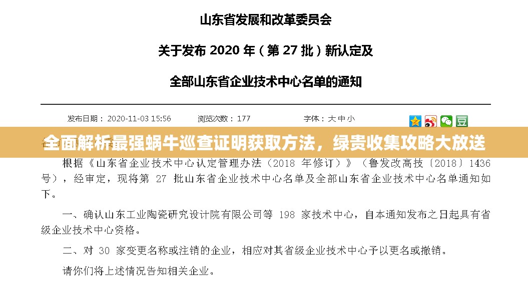 全面解析最强蜗牛巡查证明获取方法，绿贵收集攻略大放送