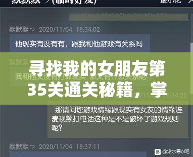 寻找我的女朋友第35关通关秘籍，掌握资源管理艺术，轻松解锁游戏难关