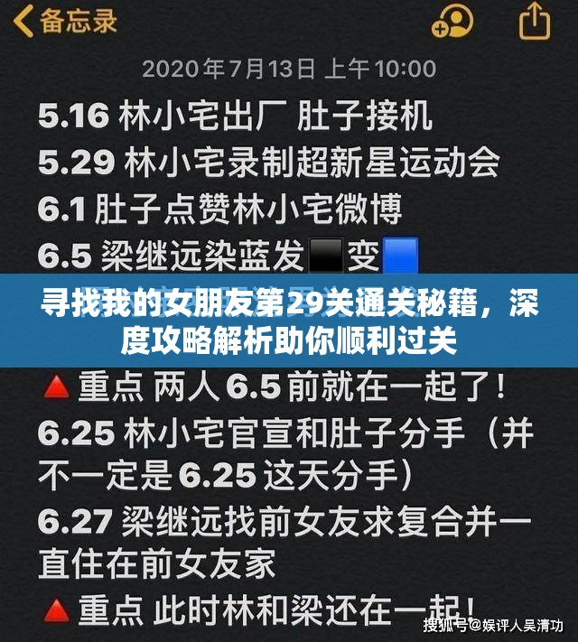 寻找我的女朋友第29关通关秘籍，深度攻略解析助你顺利过关