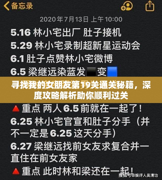 寻找我的女朋友第19关通关秘籍，深度攻略解析助你顺利过关