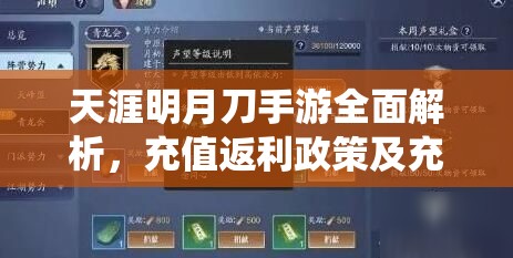 天涯明月刀手游全面解析，充值返利政策及充值系统详细指南