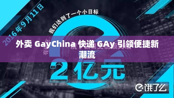 外卖 GayChina 快递 GAy 引领便捷新潮流