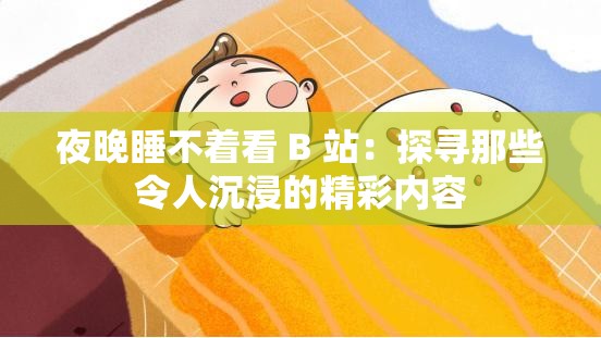 夜晚睡不着看 B 站：探寻那些令人沉浸的精彩内容