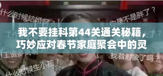 我不要挂科第44关通关秘籍，巧妙应对春节家庭聚会中的灵魂拷问策略