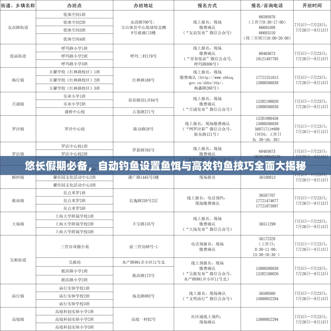 悠长假期必备，自动钓鱼设置鱼饵与高效钓鱼技巧全面大揭秘