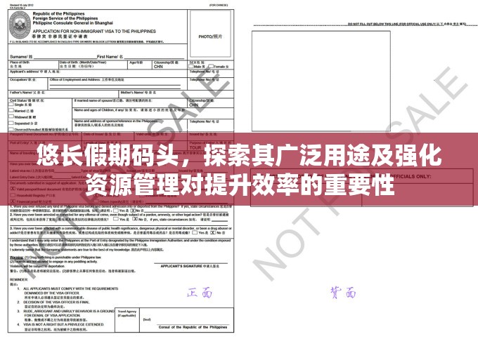 悠长假期码头，探索其广泛用途及强化资源管理对提升效率的重要性