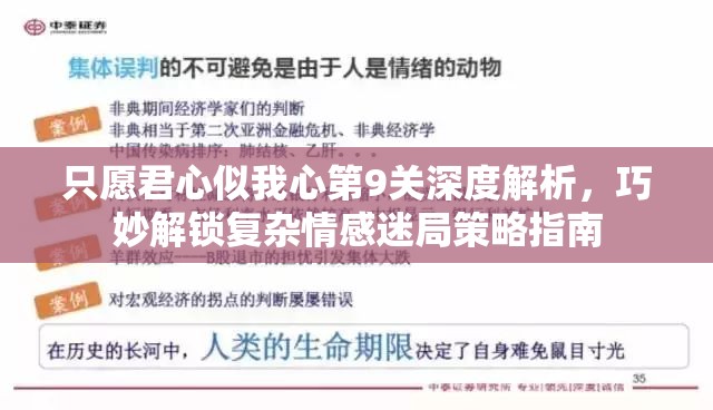 只愿君心似我心第9关深度解析，巧妙解锁复杂情感迷局策略指南