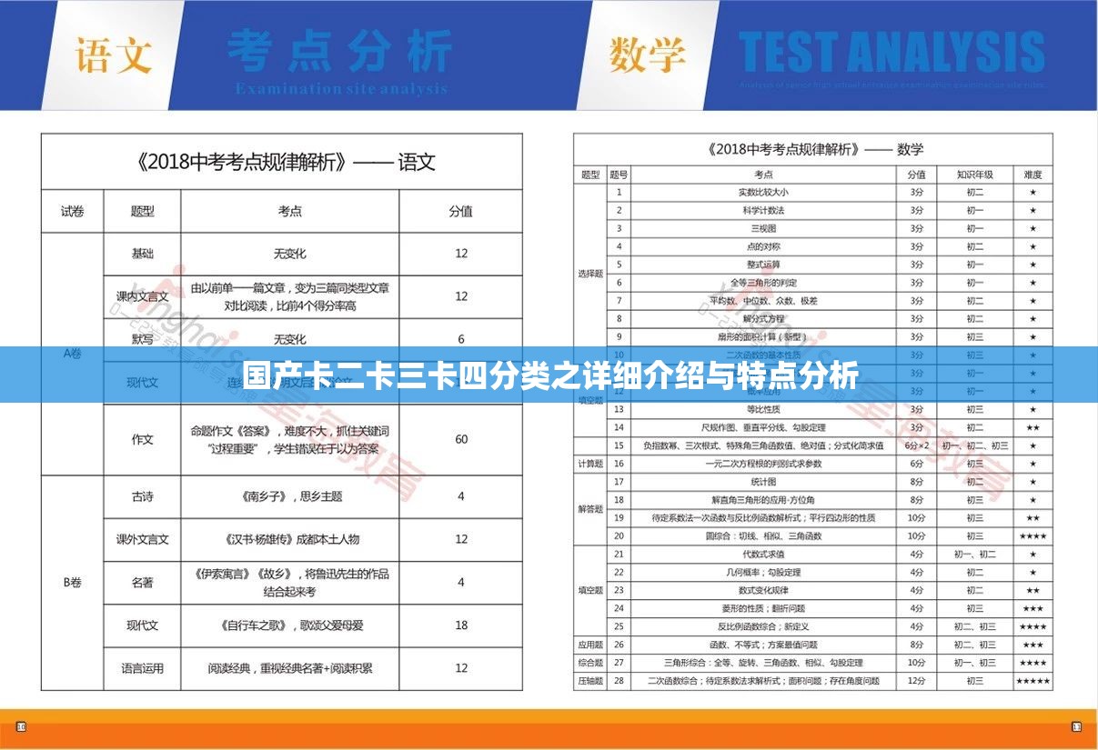 国产卡二卡三卡四分类之详细介绍与特点分析