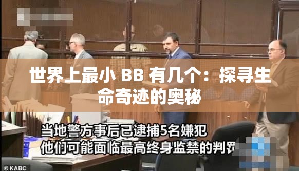 世界上最小 BB 有几个：探寻生命奇迹的奥秘