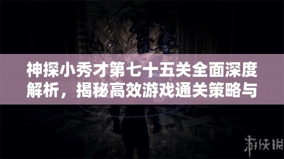 神探小秀才第七十五关全面深度解析，揭秘高效游戏通关策略与技巧