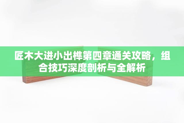 匠木大进小出榫第四章通关攻略，组合技巧深度剖析与全解析