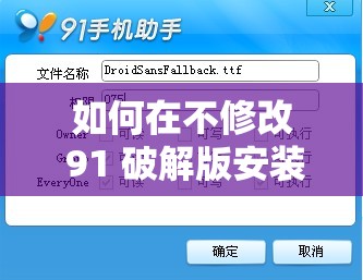 如何在不修改 91 破解版安装的情况下安全地进行安装