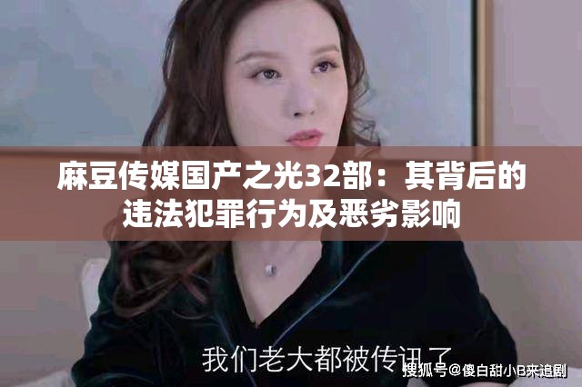 麻豆传媒国产之光32部：其背后的违法犯罪行为及恶劣影响