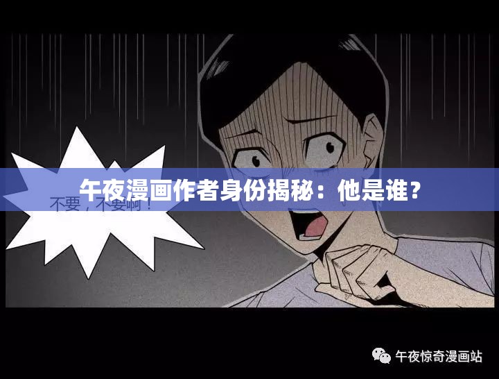 午夜漫画作者身份揭秘：他是谁？