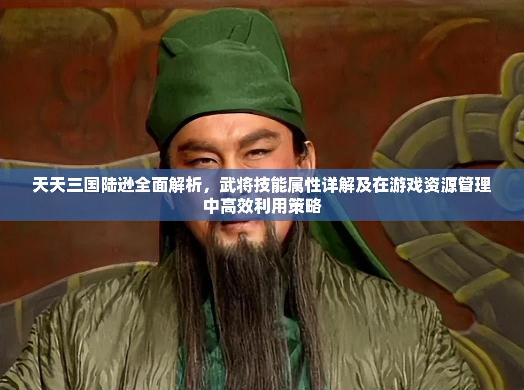 天天三国陆逊全面解析，武将技能属性详解及在游戏资源管理中高效利用策略