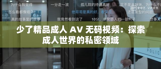 少了精品成人 AV 无码视频：探索成人世界的私密领域