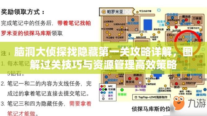 脑洞大侦探找隐藏第一关攻略详解，图解过关技巧与资源管理高效策略