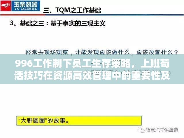 996工作制下员工生存策略，上班苟活技巧在资源高效管理中的重要性及实践指南