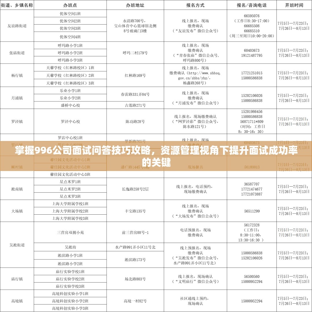 掌握996公司面试问答技巧攻略，资源管理视角下提升面试成功率的关键