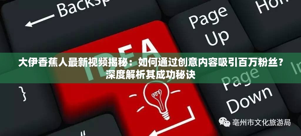 大伊香蕉人最新视频揭秘：如何通过创意内容吸引百万粉丝？深度解析其成功秘诀