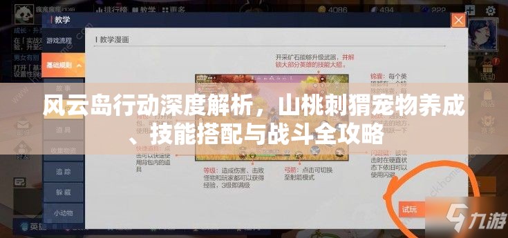 风云岛行动深度解析，山桃刺猬宠物养成、技能搭配与战斗全攻略